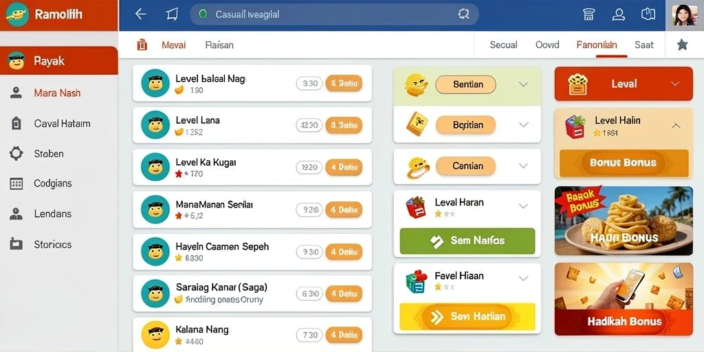 Level menantang yang membuat Anda tetap terlibat.