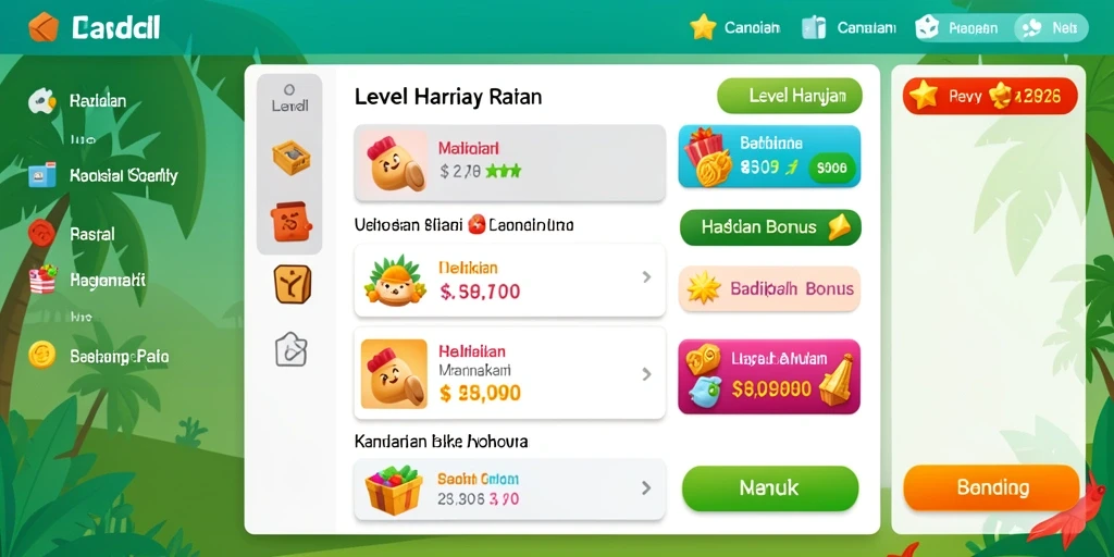 Dapatkan bonus dan hadiah menarik setiap kali Anda bermain.