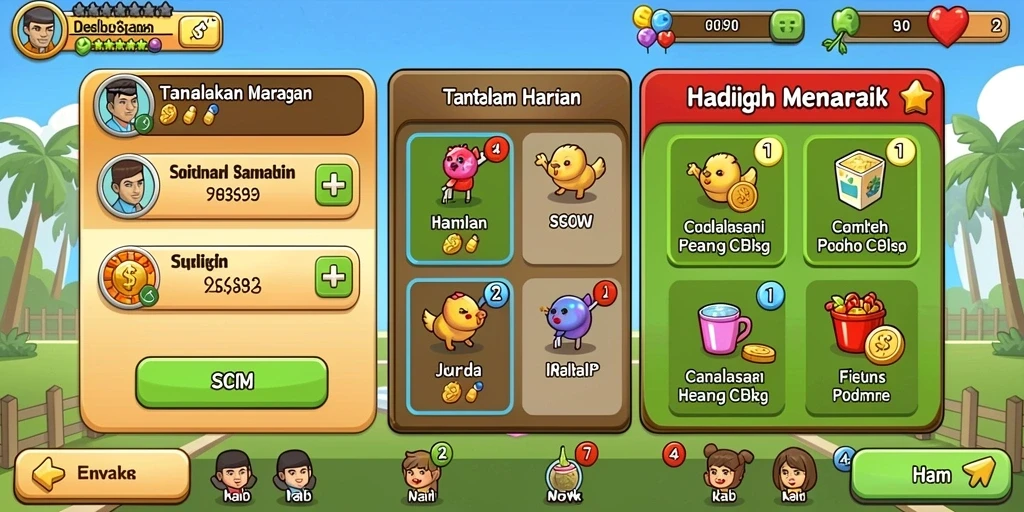 Fitur interaksi dengan pemain lain yang seru.